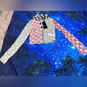 NWT Dolls Kill x Daisy Street Mesh Crop Top Size Small